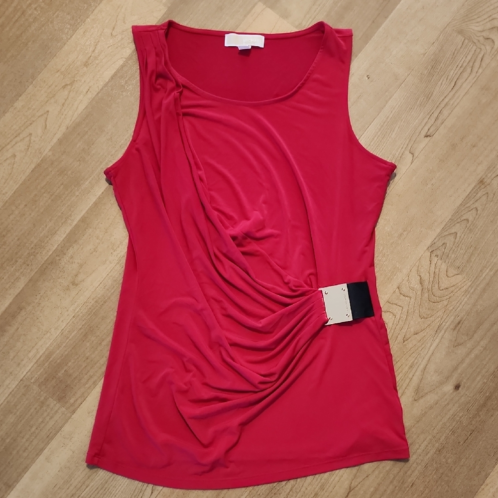 Michael Kors Scarlet Draped Tank Top